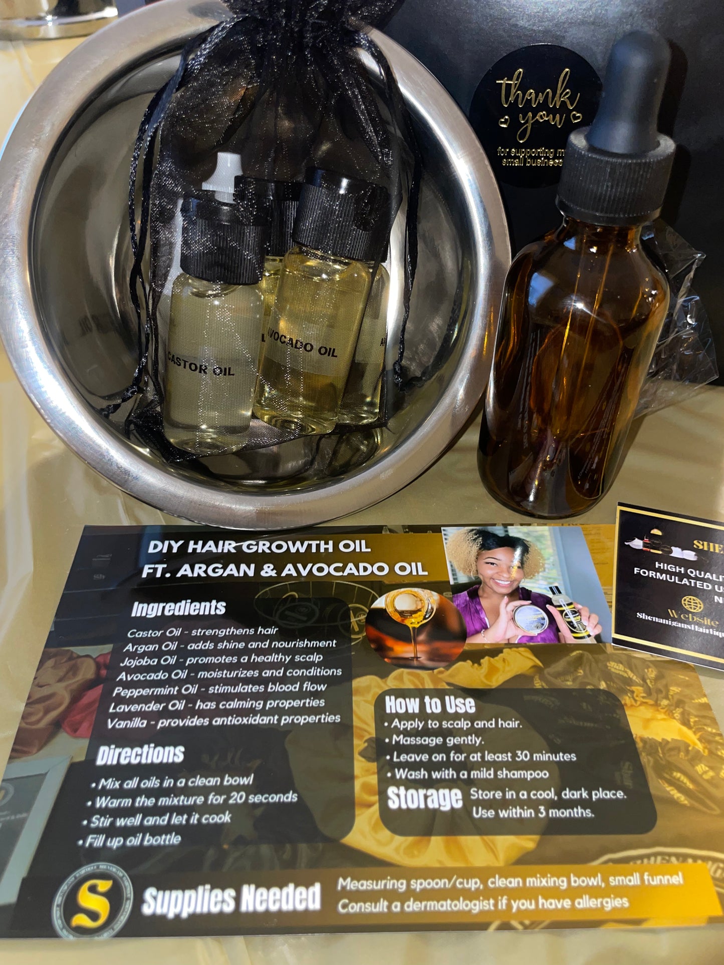 DIY Hair Growth Oil Box