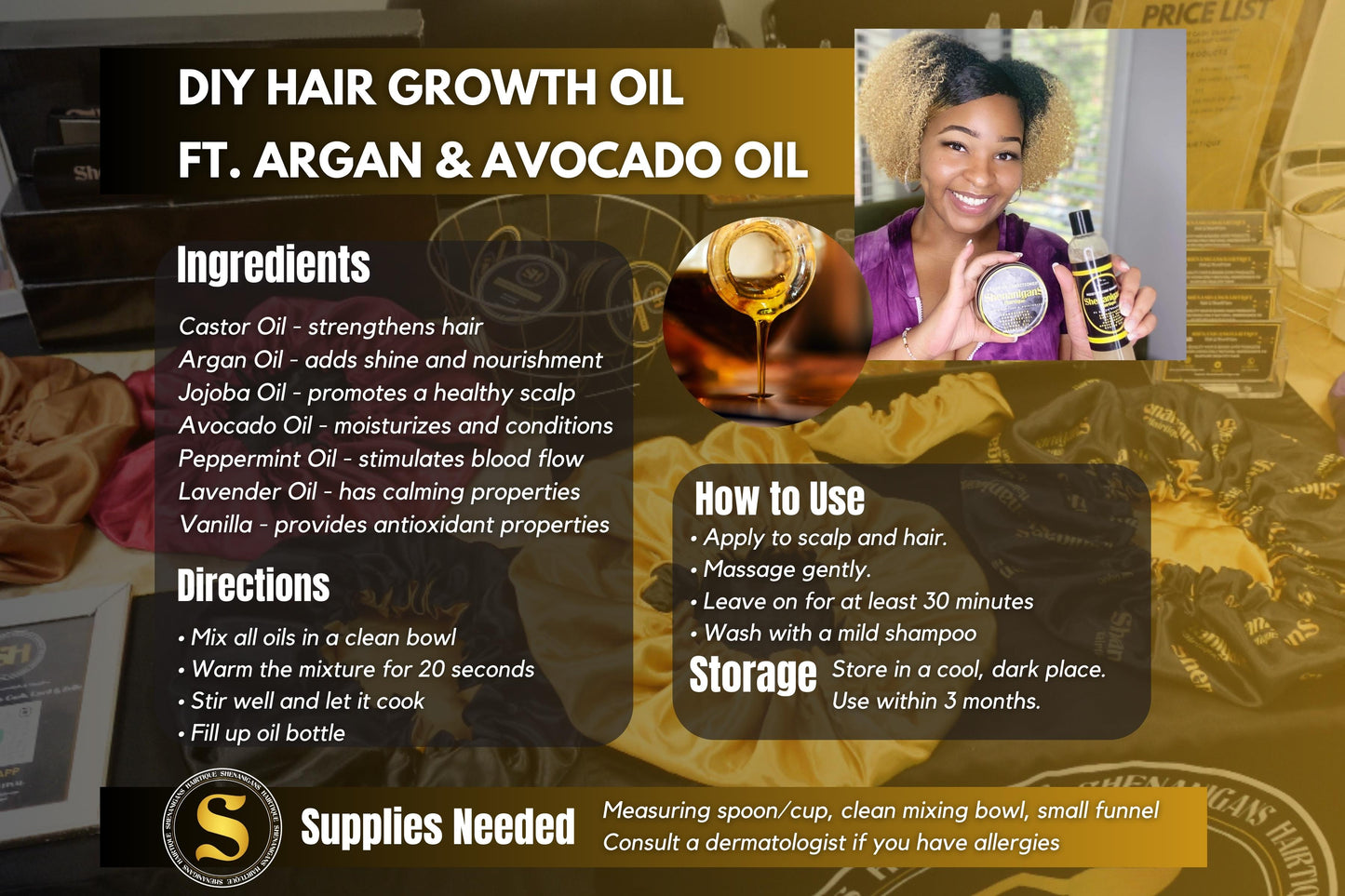 DIY Hair Growth Oil Box