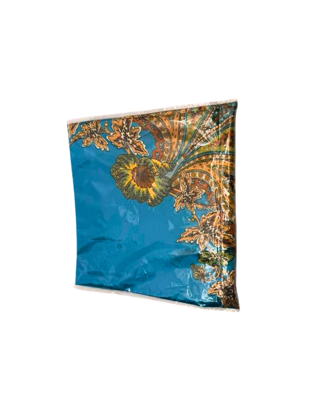 Blue Floral pattern Hair scarf on a white background
