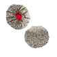 Front and back small cheetah print  satin custom bonnet with deep red lined satin inside 